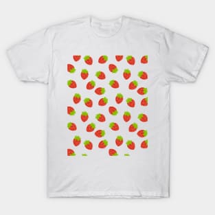Strawberry Fruit Pattern T-Shirt